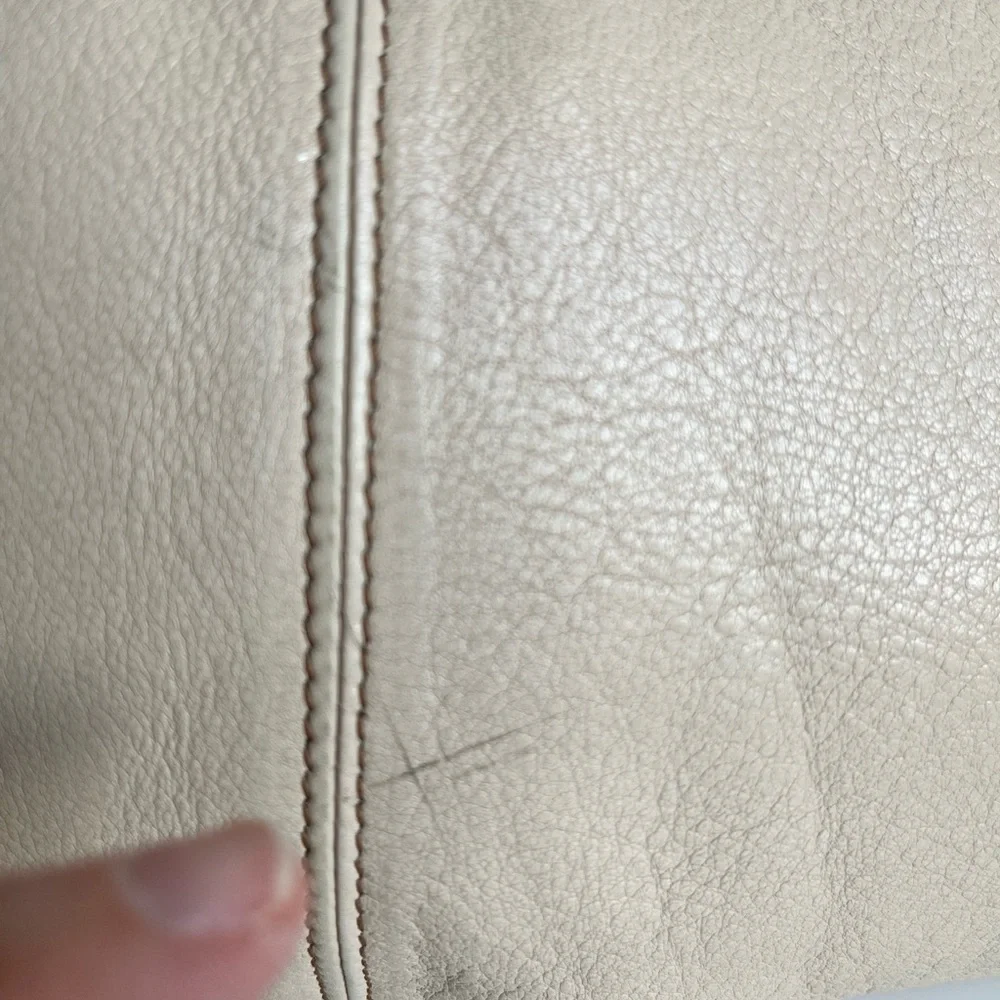 Prune Cream Leather Shoulder / Crossbody Bag - Picture 7 of 15